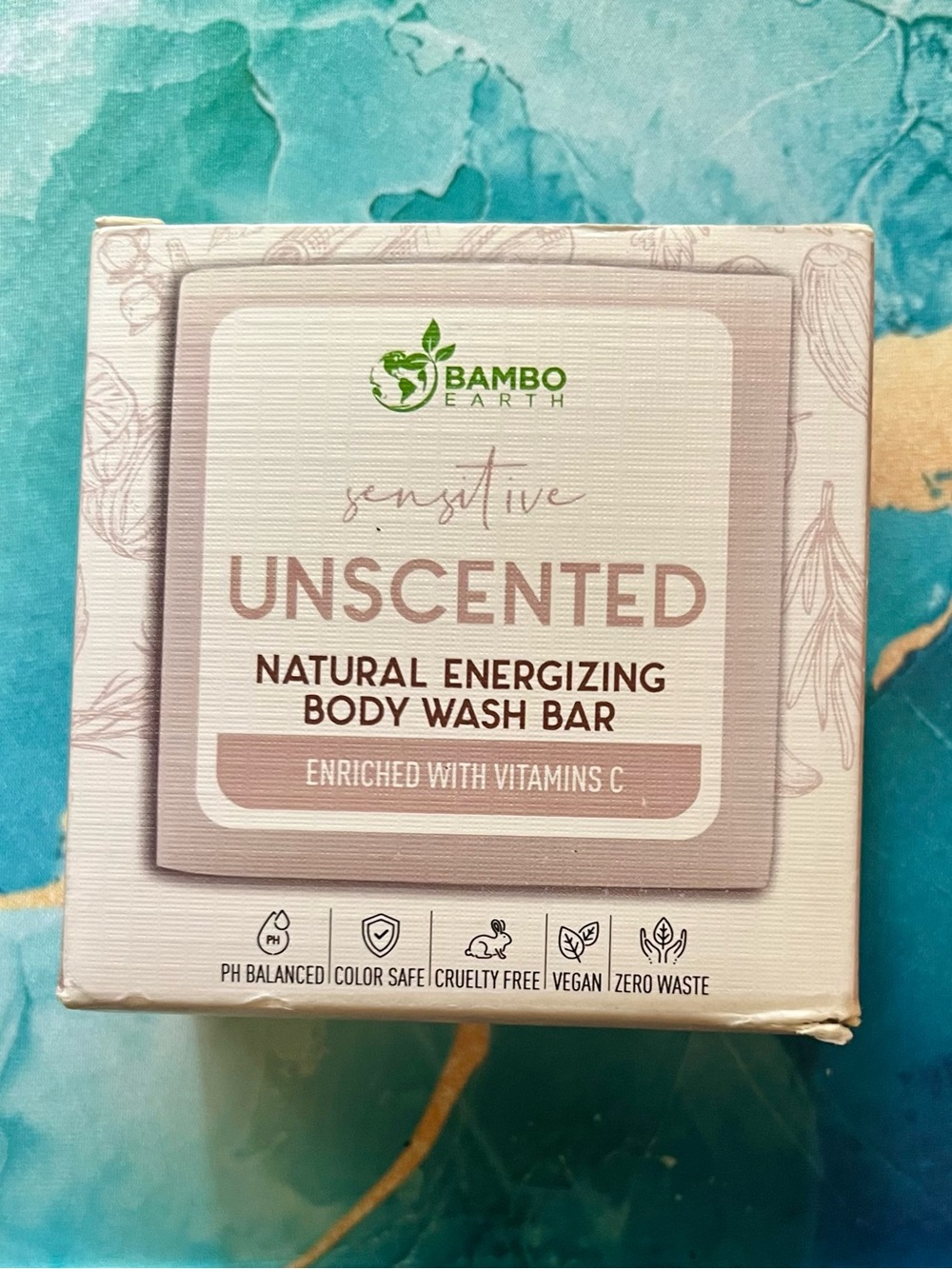 BAMBOO Earth Unscented Body Wash Bar - Cream & Pink Label
